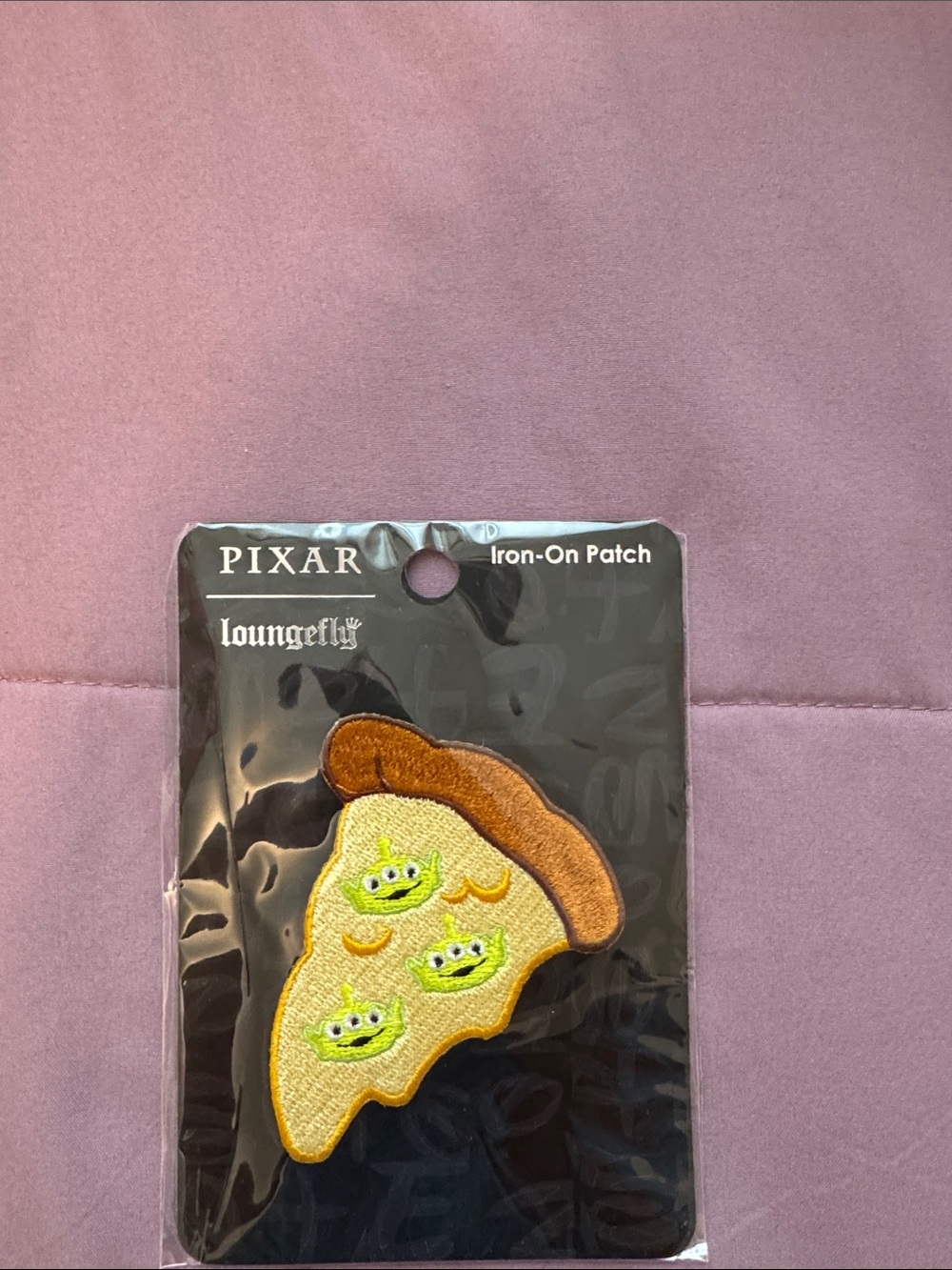 Loungefly Pixar Alien Pizza Slice Iron-On Patch - Cream, Brown, Green